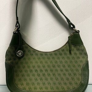 Dooney & Bourke Olive Green Monogram Shoulder Bag